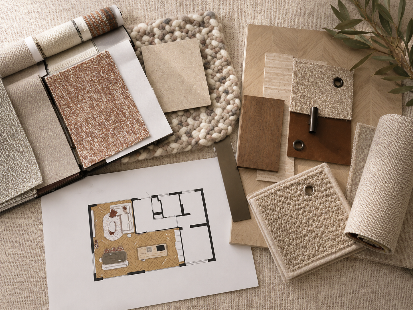 Materiaalpresentatie Puur Woondesign